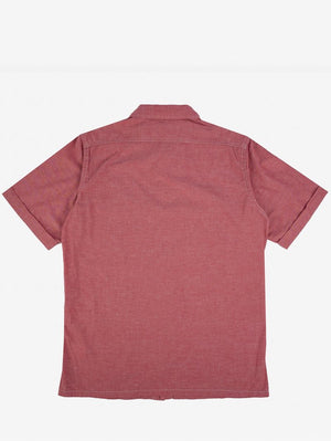 Iron Heart 7oz Fatigue Cloth Short Sleeved Shirt Red