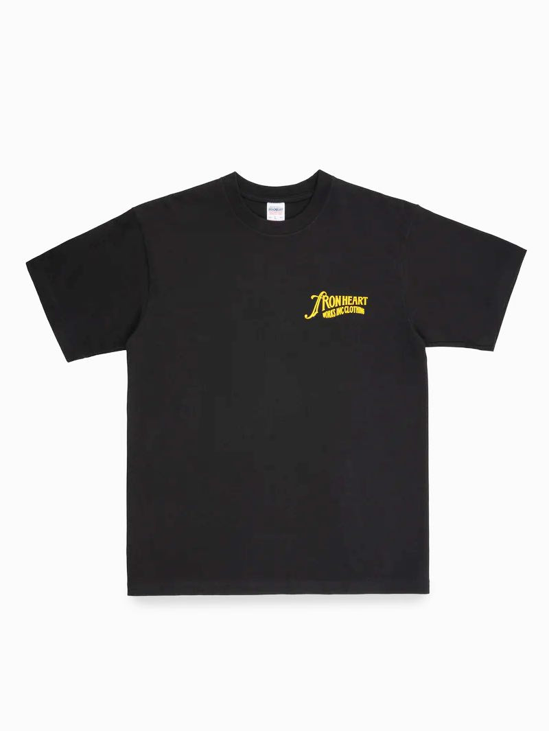 Iron Heart Denim IHT-2501-BLK Printed 7.5oz T-Shirt
