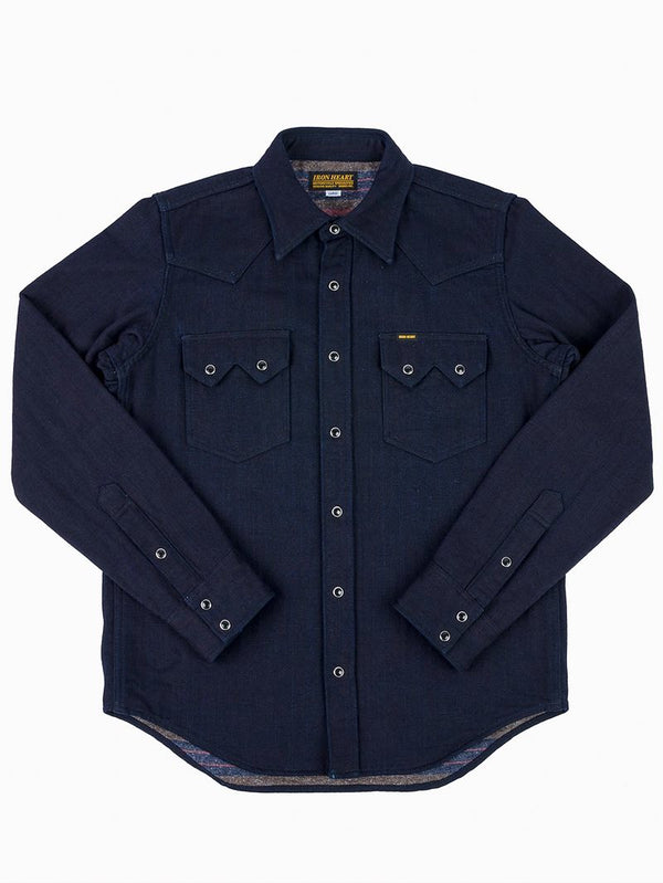 Iron Heart Denim IHSH-368 14oz Double Cloth Western Shirt Indigo