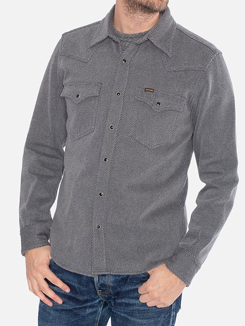 Iron Heart IHSH-254-GRY Kersey Western Shirt - Grey