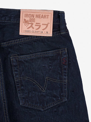 Iron Heart IH-888S-SLBOD 16oz Slubby Selvedge Denim Relaxed Tapered Cut Jeans - Indigo Overdyed Black