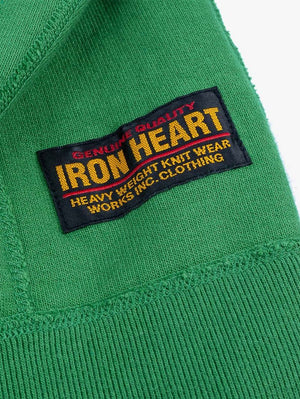 Iron Heart Green 14oz Ultra Heavyweight Loopwheel Cotton Zippered Hoodie