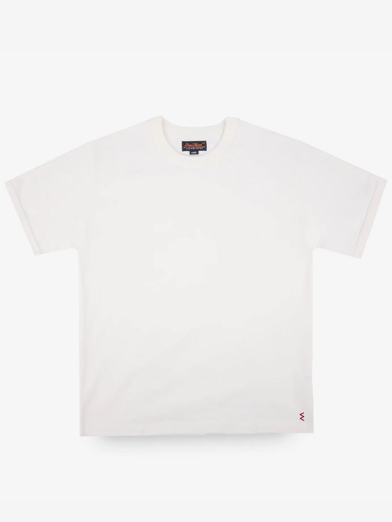 Iron Heart Denim IHT-1600-WHT White 11oz Cotton Knit Crew Neck T-Shirt