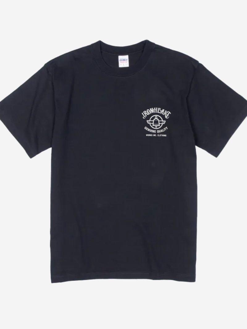 Iron Heart Denim IHT-2502-BLK Black Printed 7.5oz-T-shirt