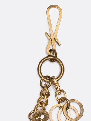 Iron Heart Wallet Chain With Hook And Rings - Brass