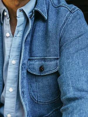 Kato by Hiroshi Kato Anvil Shirt Light Indigo Sashiko