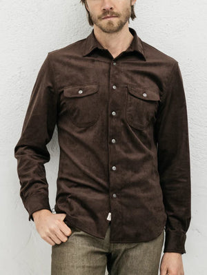 Kato by Hiroshi Kato Brace Noprthwest Brown Velour Black Shirt