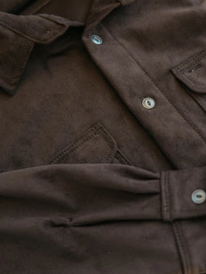 Kato by Hiroshi Kato Brace Noprthwest Brown Velour Black Shirt