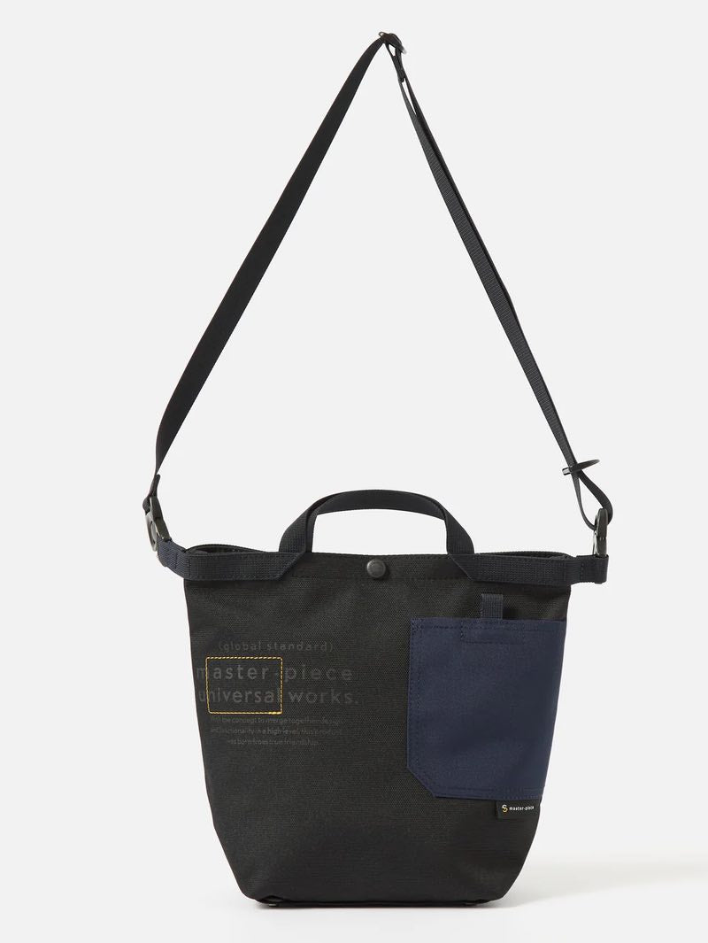 Universal Works X Master-Piece Blue Black Small Tote Bag
