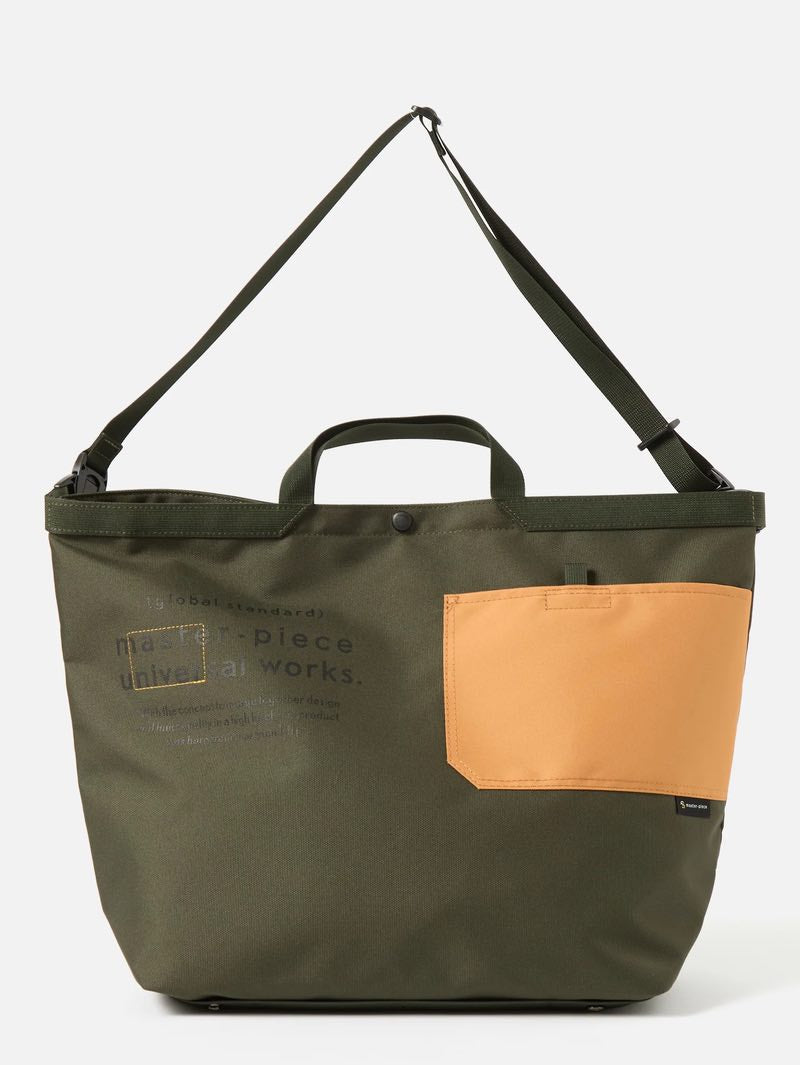 Universal Works X Master-Piece Olive Large Tote Bag