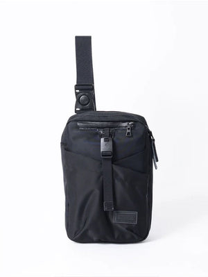 Master-Piece Navy 289074 Scramble Shoulder Bag/ nylon, leather-bos taurus