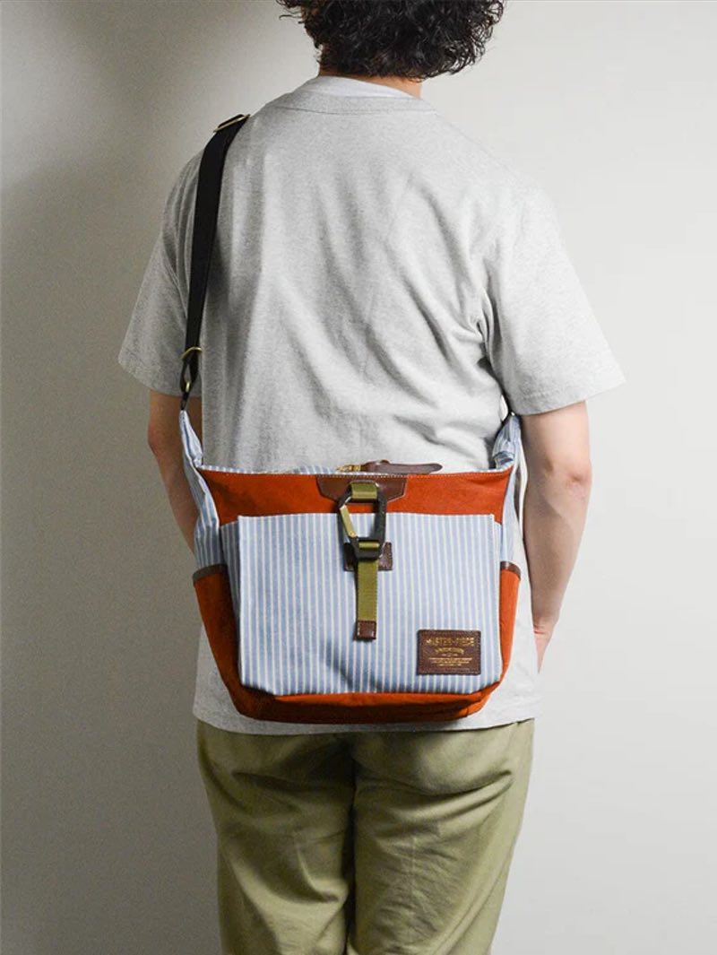 Master-Piece Khaki 02350-s Blue stripe shoulder bag
