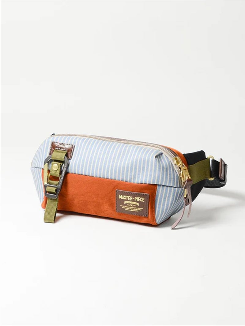 Master-Piece 02346S Blue Striped Link waist bag