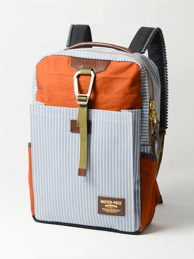 Master-Piece Link Striped Blue Back Pack