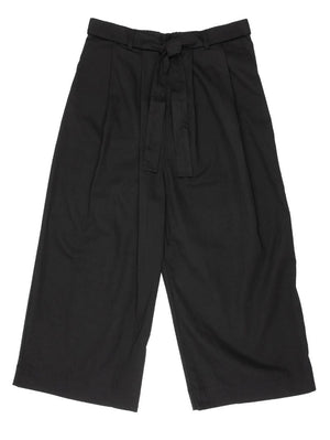 Naked & Famous Wide Leg Trouser - Rinsed Oxford - Black