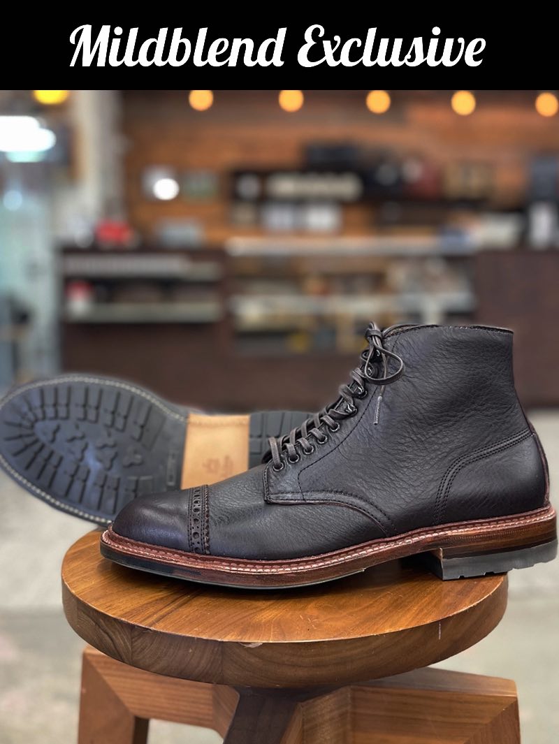 Alden X Mildblend Supply Cap Toe Boots in Horween Arabica Lux