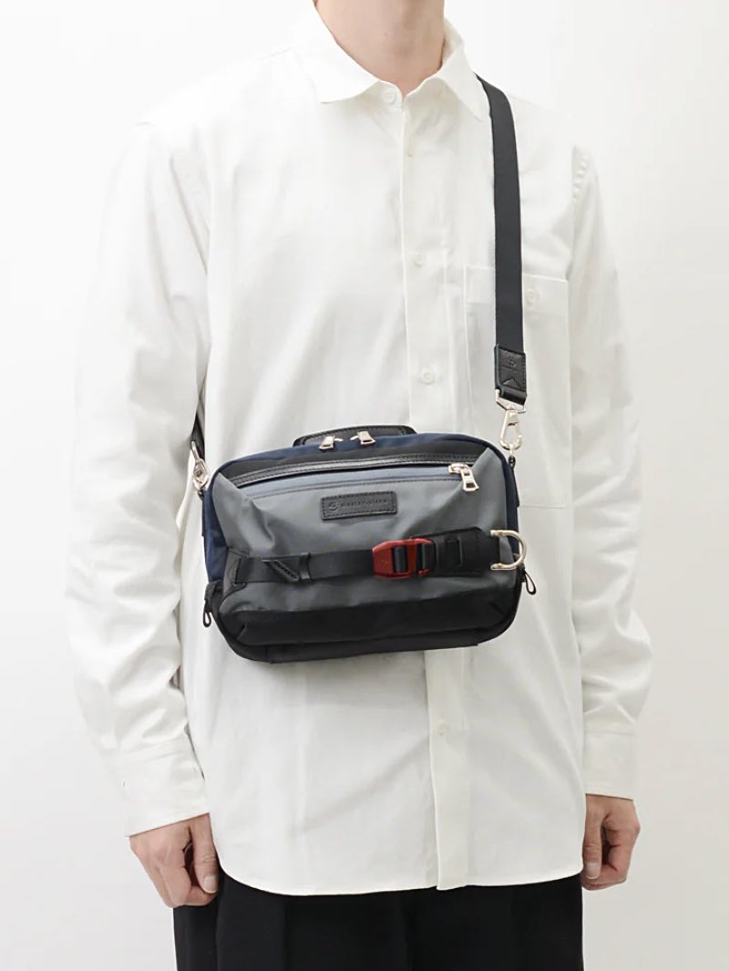 Master-Piece 1757-v3 Potential 2 Way Mini Shoulder Gray Blue