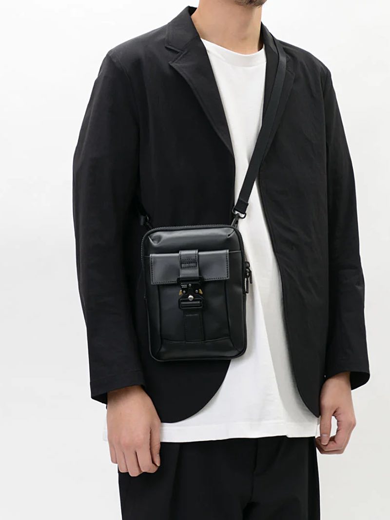 Master-Piece 02750 Confi Leather Shoulder Bag Black