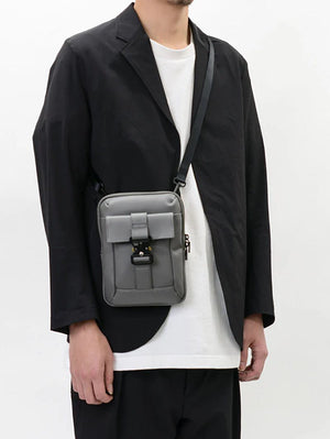 Master-Piece 02750 Confi Leather Shoulder Bag Gray