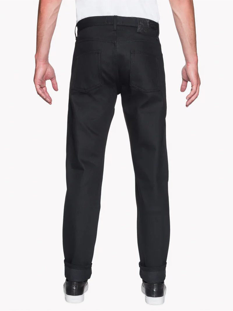 Naked & Famous Easy Guy Deep Black Cobra Stretch Selvedge