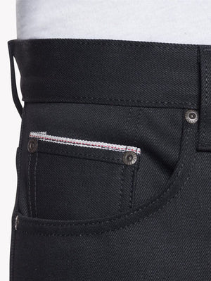 Naked & Famous Easy Guy Deep Black Cobra Stretch Selvedge