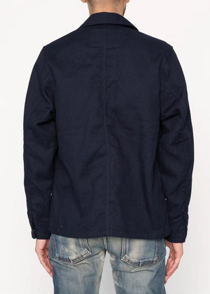 Naked & Famous Chore Coat - Sashiko Double Gauze - Indigo