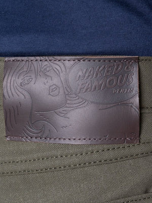 Naked & Famous True Guy Army Green Duck Selvedge