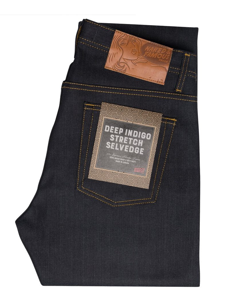 Naked & Famous Weird Guy Deep Indigo Stretch Selvedge