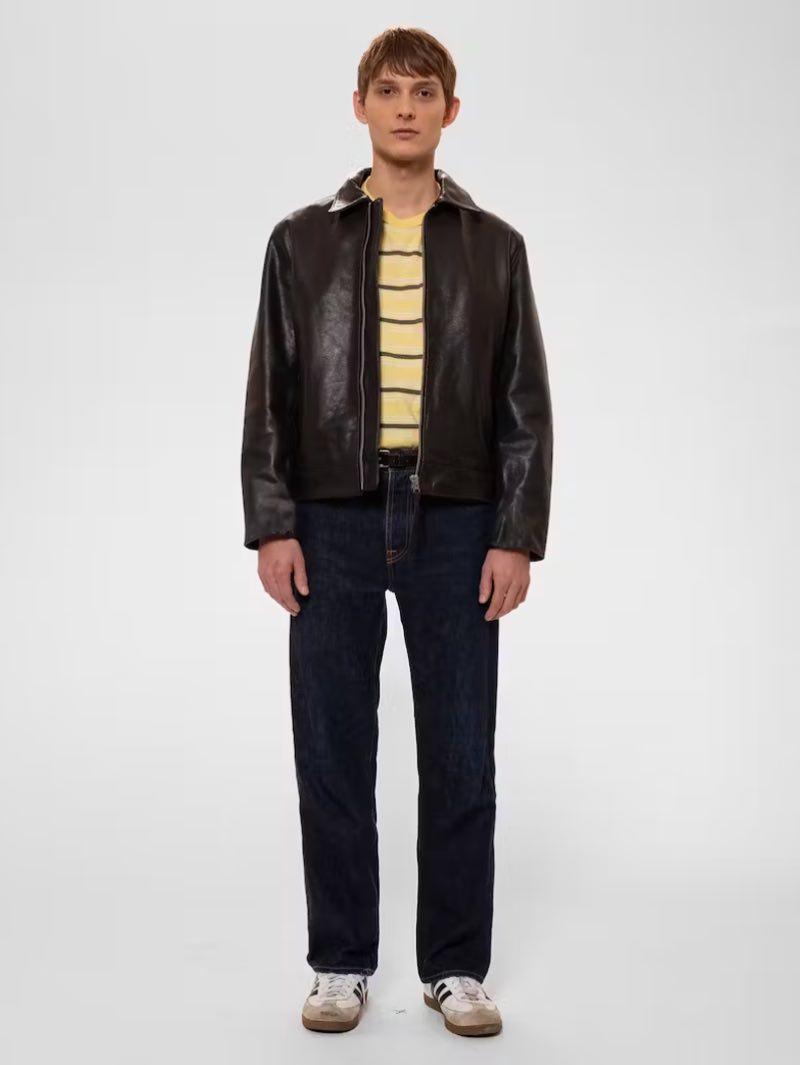 Nudie Jeans Eddy Rider Leather Jacket Black