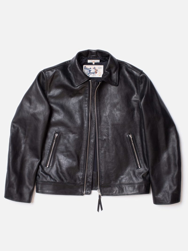 Nudie Jeans Eddy Rider Leather Jacket Black - Mildblend Supply Co