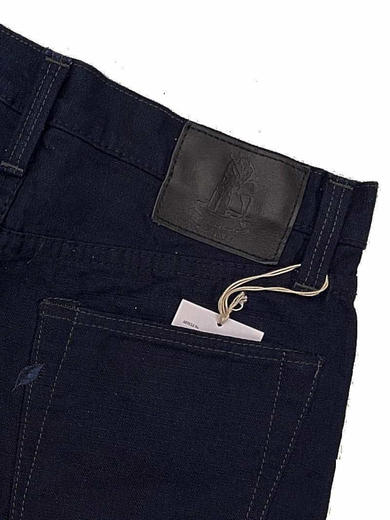 Pure Blue Japan Double Indigo Woven Heavy Duck Cloth Relaxed Tapered Wash New