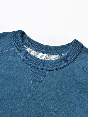 Pure Blue Japan Slub Yarn Sweatshirt / Greencast Indigo