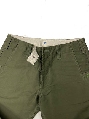 Pure Blue Japan 1173-OLV Olive Moleskin Trouser