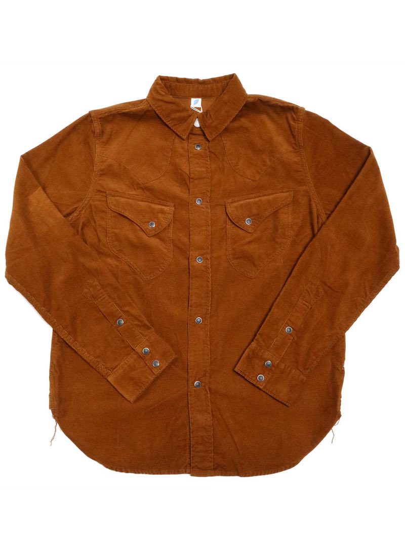 Pure Blue Japan Woven Corduroy Curved Pocket Shirt 2230-CA