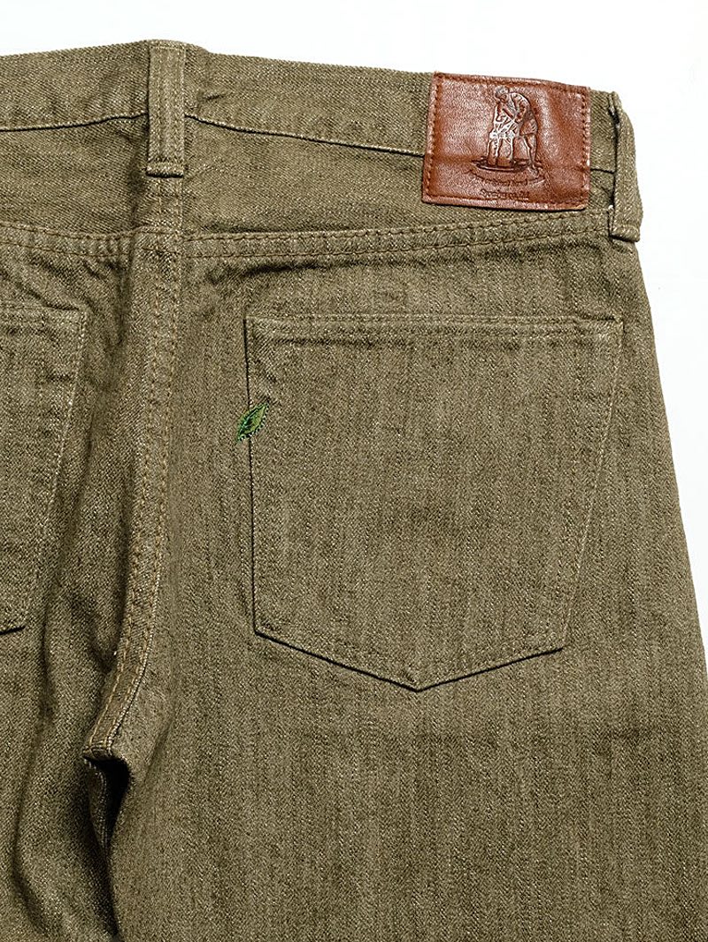 Pure Blue Japan XX OL-14oz-013 Olive White Selvedge Denim