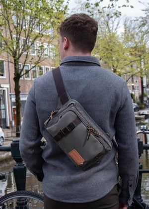Property of… Rem Day Bag Moss Grey/ Dark Brown