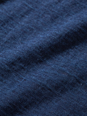 Pure Blue Japan SS-5011-D Knit Short Sleeve T-Shirt Deep Indigo