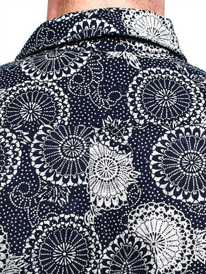 Rogue Territory Oxford Shirt Indigo Medallion