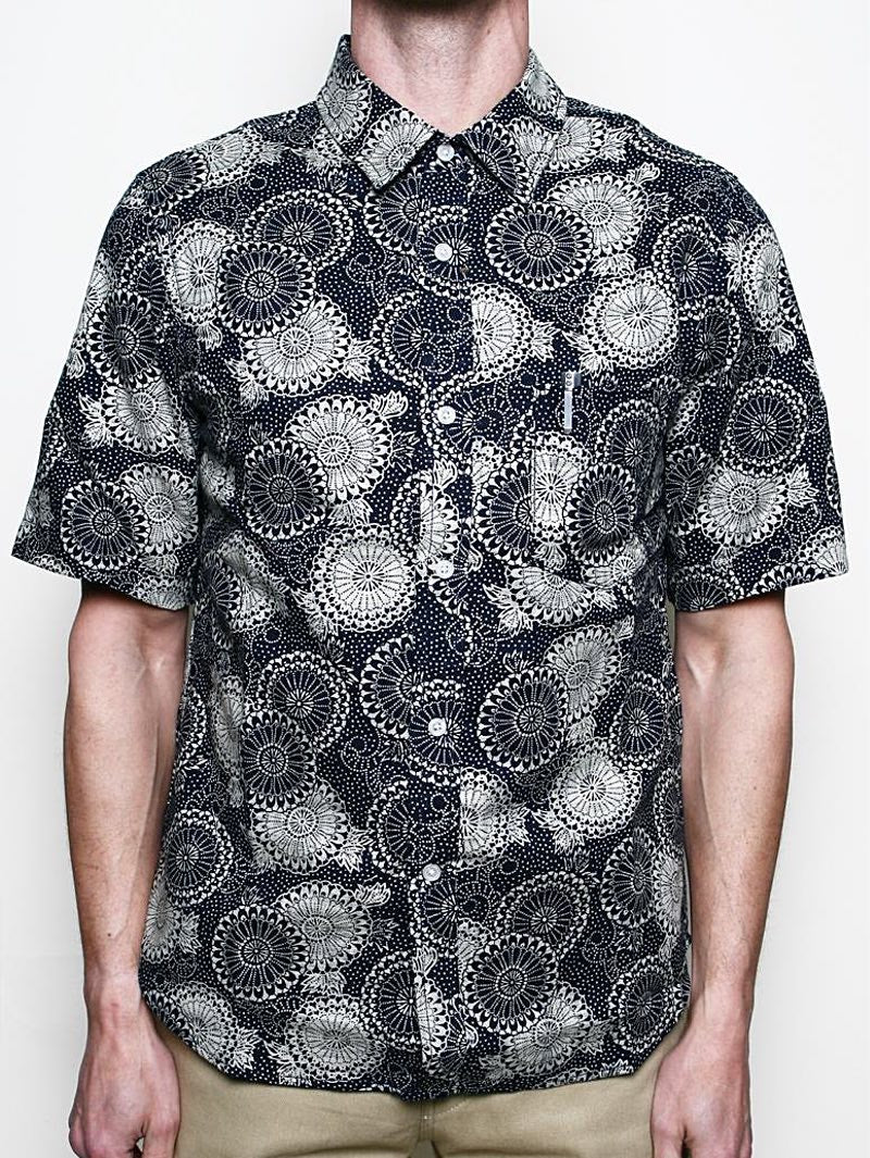 Rogue Territory Oxford Shirt Indigo Medallion