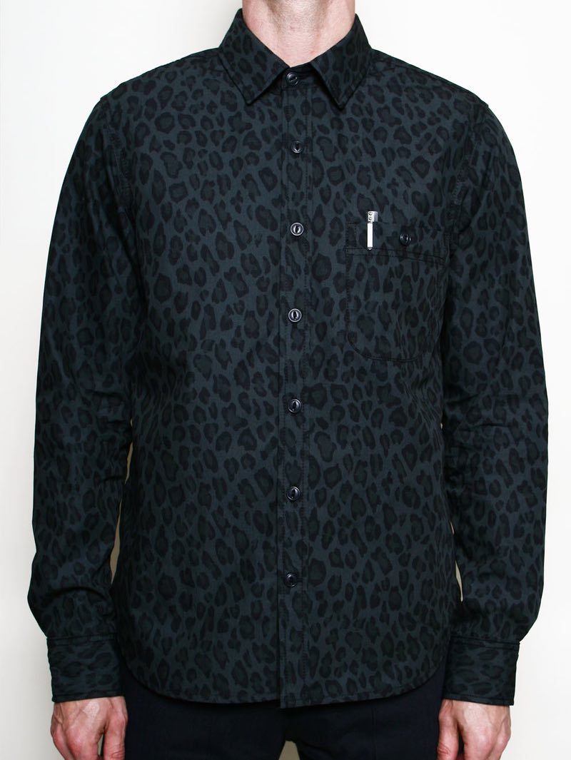 Rogue Territory Dark Cheetah Camo Oxford Shirt