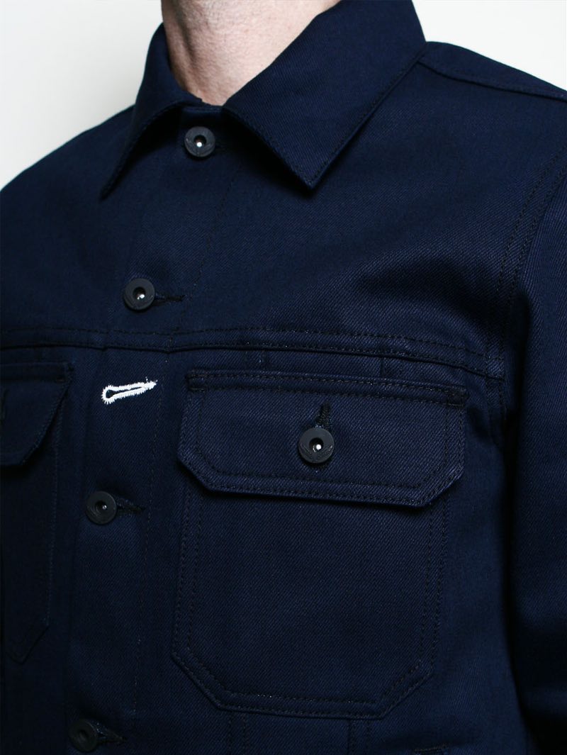 Rogue Territory 13.5oz Indigo X Black Cruiser Jacket