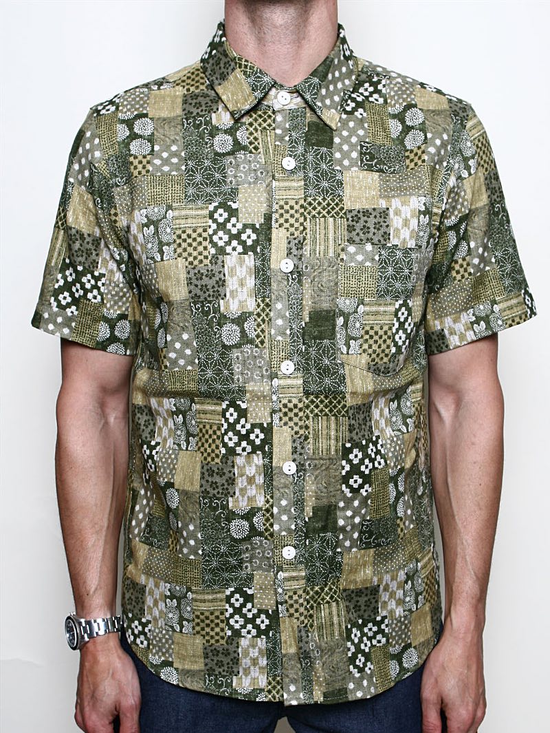 Rogue Territory Oxford Shirt Patchwork Green