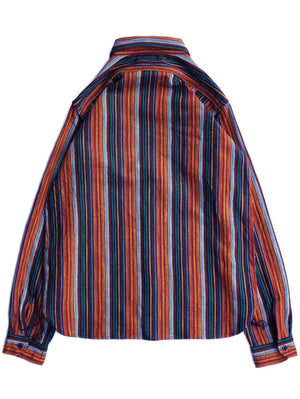 Samurai Jeans Rope Indigo Heavy Orange Flannel Shirt