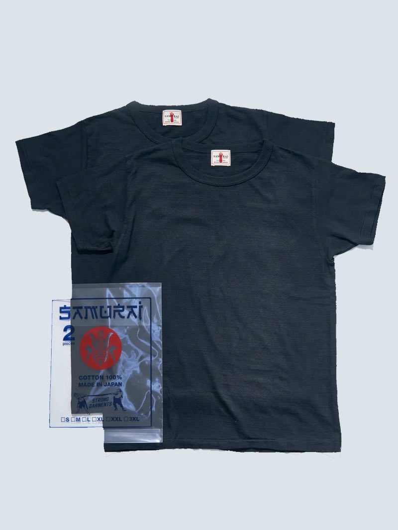 Samurai Jeans Black Crew T-Shirt 2 Pack