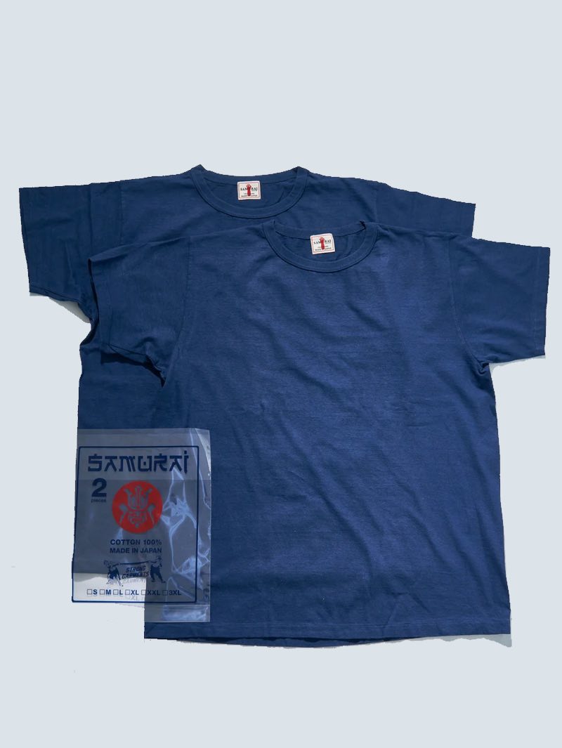 Samurai Jeans Navy Crew T-Shirt 2 Pack