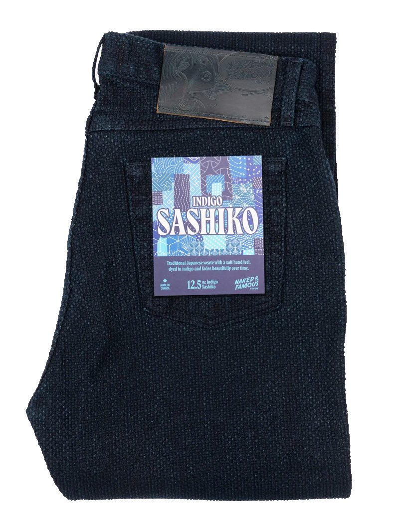Naked & Famous True Guy Indigo Sashiko Pants