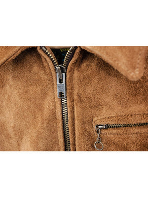 Schott Unlined Saddle Rough Out Cowhide Jacket