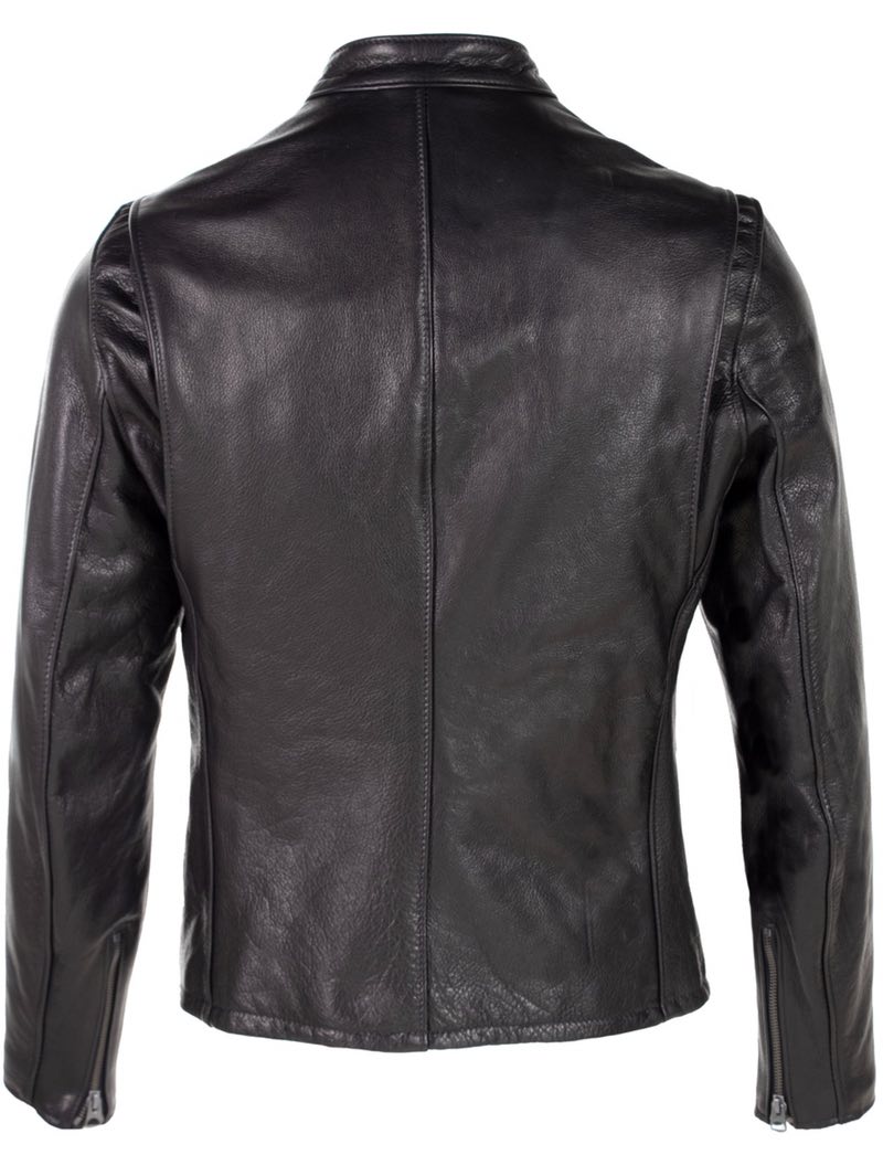 Schott 530 Waxed Natural Pebbled Cowhide Café Leather Jacket