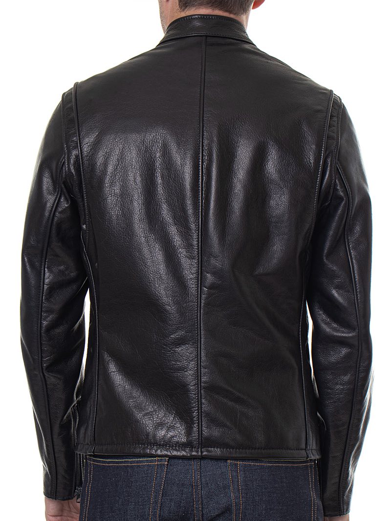 Schott 530 Waxed Natural Pebbled Cowhide Café Leather Jacket