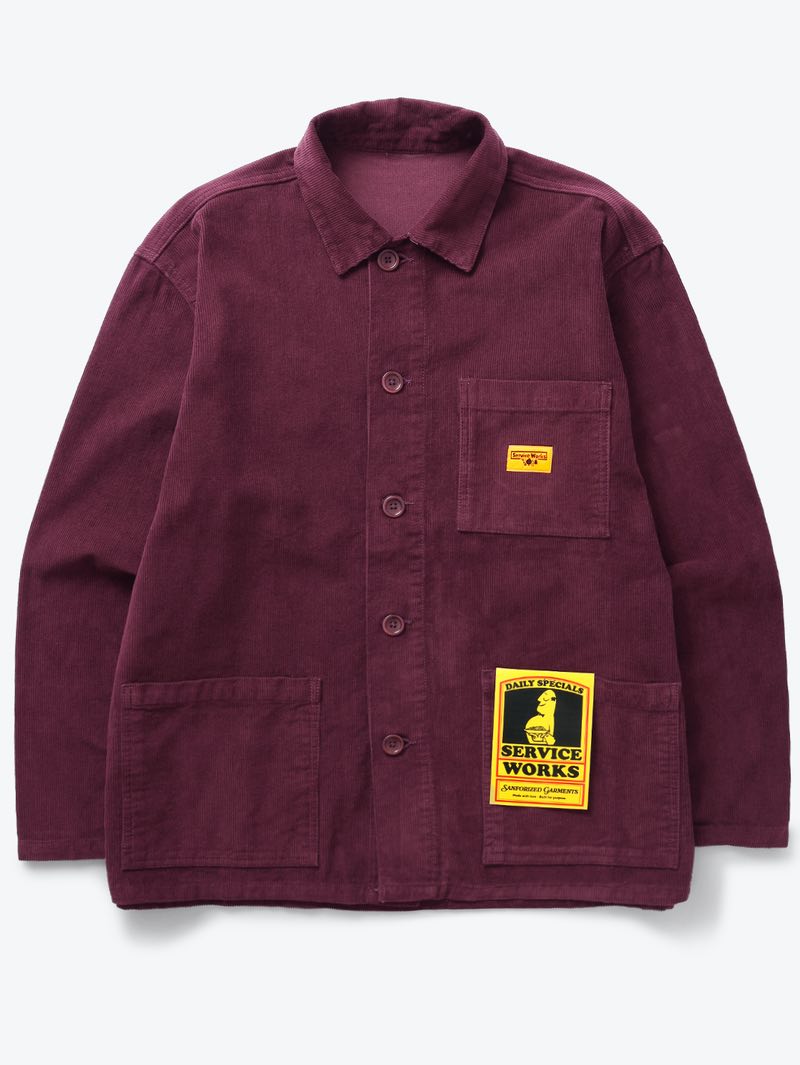 Service Works Plum Corduroy Coverall Jacket